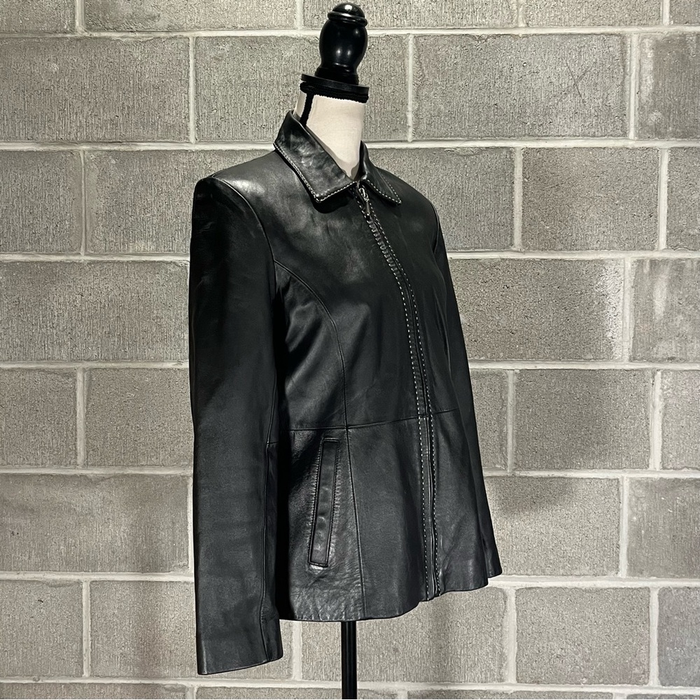 Women’s Modern Essentials leather jacket. - Picture 4 of 13
